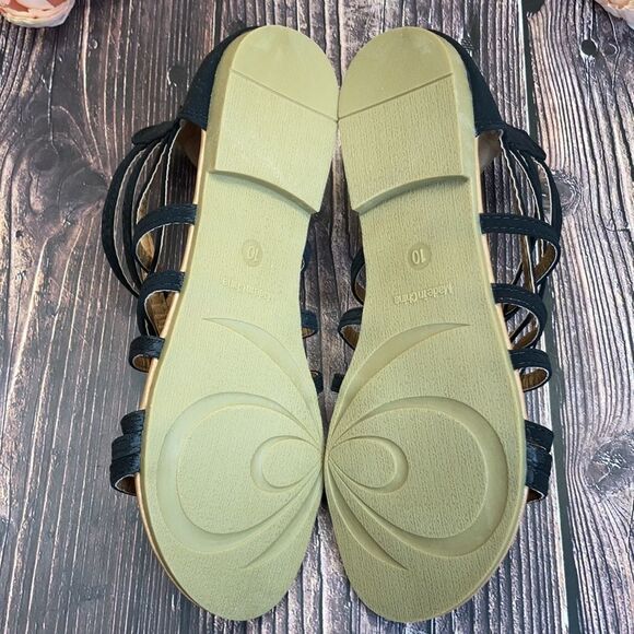 Journee Collection Black Faux Nubuck Hanni Sandals - Picture 6 of 8